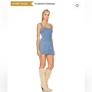 Show Me Your MuMu Light Blue Denim Mini Dress